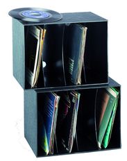 Regalbox für 80 Singles - schwarz, Zubehör