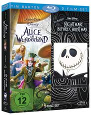 Nightmare Before Christmas + Alice im Wunderland (Blu-ray), 3 Blu-ray Discs