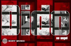 Text: "Dido", "no angel." Rotes Design mit Fotos im Hintergrund. Links unten ein Logo von Sony Music.