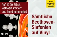 Auf 1000 Stück limitiert, nummeriert, 9 LPs. Sämtliche Beethoven-Sinfonien. Gelbes Logo oben rechts.