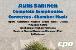 Aulis Sallinen. Complete Symphonies. Concertos · Chamber Music. Hintergrund zeigt eine stilisierte Pflanze. "cpo"-Logo unten rechts.