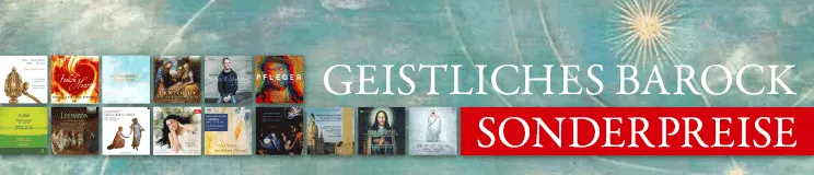 "GEISTLICHES BAROCK", "SONDERPREISE" in Großbuchstaben. Darunter Abbildungen von 15 CD-Covern.