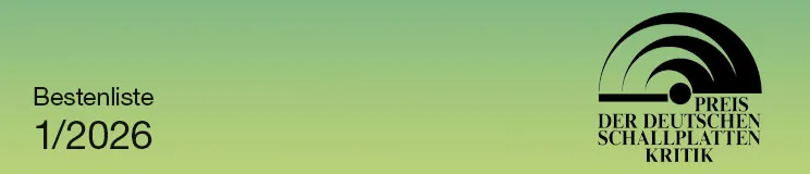 "Bestenliste 1/2026 Preis der deutschen Schallplattenkritik" steht links. Rechts ist das Logo mit stilisierter Schallplatte.