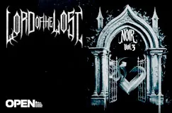 Text: "LORD OF THE LOST", "Opvs Noir Vol. 3". Illustration eines gotischen Tors mit Herz.