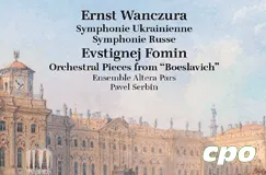 Ernst Wanczura, Evstignej Fomin, Ensemble Altera Pars, Pavel Serbin, cpo-Logo unten rechts. Historische Architektur im Hintergrund.