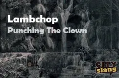 Text: "Lambchop Punching The Clown". Im Hintergrund fließt Wasser einen Wasserfall hinab. Unten rechts ein "City Slang" Logo.