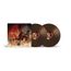 „Indiana Jones“ und „John Williams“ auf einem Albumcover. Zwei braune Vinyl-Schallplatten sind zu sehen.