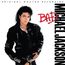 Aufschrift „ORIGINAL MASTER RECORDING“, „BAD“, „MICHAEL JACKSON“. Person in schwarzer Lederjacke mit vielen Schnallen.