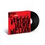 "VERTIGO, JACKIE McLEAN" auf rotem Albumcover. Schwarze Schallplatte und schwarz-weiße Musikerfotos in Albumhülle.
