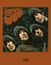 "RUBBER SOUL" steht in geschwungenen Buchstaben. Es zeigt vier Männer mit langen Frisuren vor grünen Blättern.
