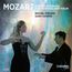 „MOZART Complete Sonatas for Keyboard and Violin“. Rachel Podger und Gary Cooper vor abstrakt gemustertem Hintergrund.