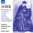 "Daniel-François-Esprit Auber, Overtures • 9; Janáček Philharmonic Ostrava, Dario Salvi" neben einer Zeichnung einer Frau.