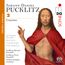 Titel: "Johann Daniel Pucklitz 2 Cantatas". Links: Figur mit rotem Mantel und erhobener Hand.