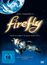 „Joss Whedon's Firefly: Der Aufbruch der Serenity, FSK ab 16, Die komplette Serie“. Raumschiff fliegt durchs All.