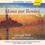 "Messa per Rossini" in roter Schrift, darunter "Giuseppe Verdi and 14 other composers". Eindrucksvolles, farbenfrohes Gemälde mit Sonnenuntergang.