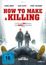 "HOW TO MAKE A KILLING" in roter Schrift. Zwei Personen vor einer schneebedeckten Straße, jemand liegt am Boden.