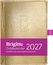 Vorjahresabbildung, Brigitte Goldkalender 2026, inspiriert und organisiert durchs Jahr. Goldene Buchhülle mit "B".