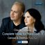 "Claude Debussy Complete Works for Piano Duo · II Genova & Dimitrov Piano Duo." Ein Mann und eine Frau schauen nach links.