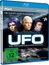 „Die komplette Kult-Serie auf 3 Discs. UFO – Weltraumkommando S.H.A.D.O. Remastered Edition.“ Drei Personen, Raumfahrzeuge.