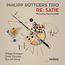 Text: "PHILIPP RÜTTGERS TRIO RE: SATIE Picturing the Invisible" mit abstrakter geometrischer Illustration.
