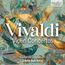 "Vivaldi Violin Concertos, Federico Guglielmo, L'Arte Dell'Arco" mit Vögeln in Gold und Türkis auf floralem Hintergrund.