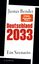 "Deutschland 2033" in großer roter Schrift, darunter "Justus Bender" und "Ein Szenario". Schwarzer, weißer Hintergrund.