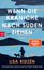Text: "WENN DIE KRANICHE NACH SÜDEN ZIEHEN", "Roman", "LISA RIDZÉN". Silhouette von Mensch mit Hund vor Bergkulisse.