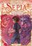 Der Text zeigt den Titel "Sepia und der Fluch des Tintendrachen". Eine Person und ein lila Drache mit schillernden Schuppen.