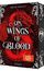 Briar Boleyn, On Wings of Blood. Ein roter Drache mit intensiven Augen und kunstvollen Verzierungen.