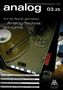 „analog“ 03.25 Zeitschrift für analoge Musikwiedergabe. Plattenspieler-Illustration mit Texten über Analog-Technik., Zeitschrift