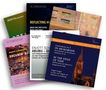 Texte: "REFLECTING MO", "Die Simnacher-Orgel", "enjott schneider ABUBU", "ENJOTT SCHNEIDER IN MEMORIAM", "enjott schneider DREAMIN' BACK".

Cover von Musik-Alben in verschiedenen Farben und Layouts.