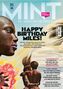 Texte: "HAPPY BIRTHDAY MILES!" und "MAGAZIN FÜR VINYL-KULTUR". Illustration: Zwei stilisierte Personen vor abstraktem Hintergrund.