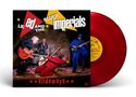 „Lil‘ Ed and the Blues Imperials“ und „Slideways“ auf Albumcover, vier Musiker, rote Gitarre, rotes Vinyl., LP
