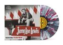 Text: "Jerry Lee Lewis", "Killer in Stereo: I've Been Twistin'". Ein Mann lehnt an einem Klavier, daneben eine bunte Schallplatte., LP