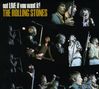 "got LIVE if you want it! THE ROLLING STONES" in gelber und weißer Schrift. Mehrere Fotos von Musikern auf der Bühne.