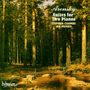 Text: "Arensky Suites for Two Pianos, Stephen Coombs, Ian Munro, hyperion." Szenerie: Wald mit hohen Bäumen und Bach., CD