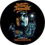"King Diamond. The moon is full, another perfect day has begun. Halloween." Gruselige Illustration mit Friedhof und Mond., Single 12"