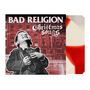 „BAD RELIGION Christmas Songs“ steht über einem lachenden Kind mit Schuhen, vor rotem Gebäude., LP