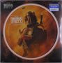 Exklusive Picture Disc von Walmart. Titel: "The Book of Boba Fett". Illustration von Boba Fett in orange-rotem Hintergrund., LP