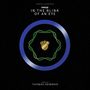 "IN THE BLINK OF AN EYE", "THOMAS NEWMAN"; goldene Eichel, DNA-Strang-Kreis, blauer Ring, schwarzer Hintergrund., LP