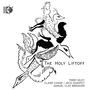 "THE HOLY LIFTOFF" und Namen unten. Illustration von Vögeln im Flug, stilisiert in Schwarz-Weiß., CD