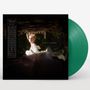 Text: "Fenne Lily WIN WIN." Eine Person in einem schattigen Wald, gesehen durch die Zähne eines großen Kiefers. Grünen Vinyl-Schallplatte., LP
