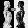 Text: "MISSIO". Zwei spiegelbildlich gegenüberstehende Figuren, eine silbern, die andere schwarz, mit betonten Linien., CD