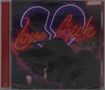 „Love Sick“ in Neon-Schrift vor einem dunklen Hintergrund, darüber ein gebrochenes Herz-Logo in Neonfarben., CD