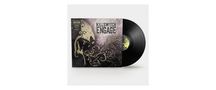 "KILLSWITCH ENGAGE" mit kunstvollem, düsterem Hintergrund und Schallplatte. Dunkle, verschnörkelte Gestaltung., LP