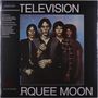 "TELEVISION MARQUEE MOON" und eine Reihe weiterer Details. Vier Männer stehen in schwarzem Rahmen vor blauem Hintergrund., LP