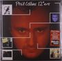 "Phil Collins 12" ers" oben, zentrale Aufnahme von Phil Collins’ Gesicht, umgeben von kleineren Bildern und Texten., LP