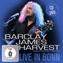 "Barclay James Harvest featuring Les Holroyd. Live in Bonn. CD + DVD. FSK ab 0 freigegeben." Musiker mit Gitarre.