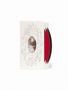 Verschnörkelte, handgeschriebene Wörter umgeben ein Oval mit Wolken; daneben rote und schwarze Vinyl-Schallplatten., 3 LPs