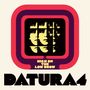 Text: "HIGH ON THE LOW BROW" und "DATURA4". Illustratives Design mit mehrfachen Gesichtern in geometrischem Rahmen., LP